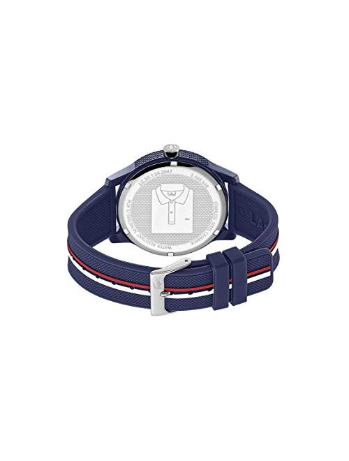 Lacoste Men's Lacoste.12.12 Quartz Watch with Silicone Strap, Multiple Color, 20 (Model: 2011070)