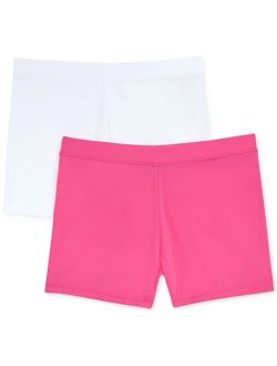 Playground Pals 2-Pack Solid Biker Shorts, Little Girls & Big Girls