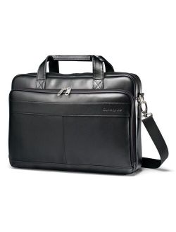 Slim Leather Laptop Briefcase