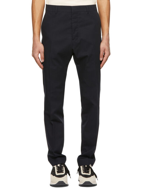 AMI Alexandre Mattiussi Navy Cigarette Fit Trousers