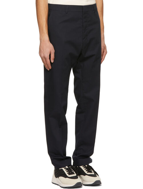 AMI Alexandre Mattiussi Navy Cigarette Fit Trousers