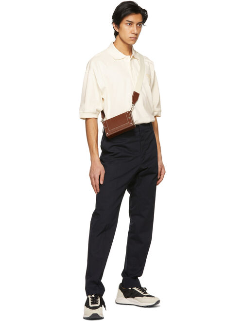 AMI Alexandre Mattiussi Navy Cigarette Fit Trousers