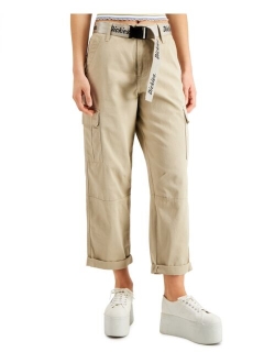 Juniors' Belted Cargo Capri Pants