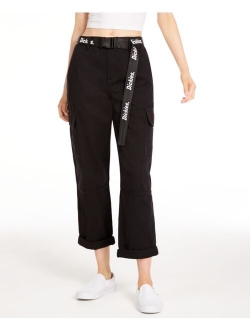 Juniors' Belted Cargo Capri Pants