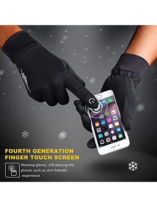 SIMARI Work Gloves for Men Women with Grip, Freezer Gloves for Cold, Winter Hiking Running, Touchscreen Waterproof Warm, Perfect for Yard, Gym Workout, Outdoor, Driving, 