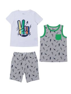 Little Boys Graphic T-shirt, Tank and Short Set, 3 Piece