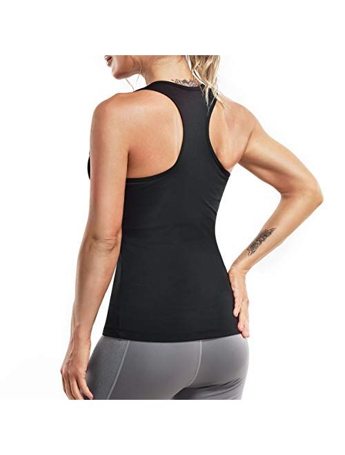 Eleady Workout Tank Tops for Women Built in Bra Racerback Yoga Athletic Tops Sleeveless Sport Shirts Fitness Activewear