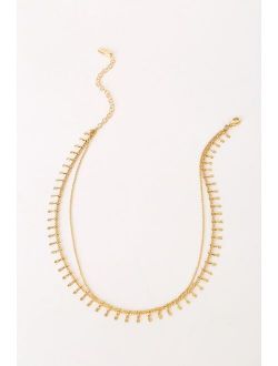 Meet Me in Mykonos 14KT Gold Layered Choker Necklace