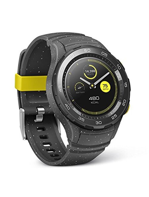 Huawei Watch 2 Sport Smartwatch - Ceramic Bezel - Carbon Black Strap (US Warranty)