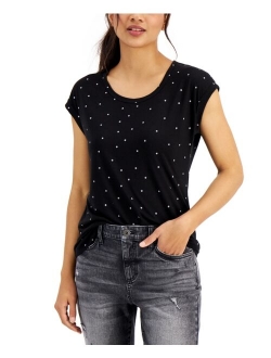 Style & Co Star Print Graphic Tee, Created for Macy's