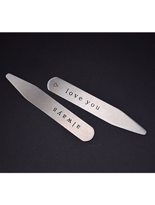 O.RIYA Stainless Steel Collar Stays Gift for Him 2.5 Inch Custom Gift