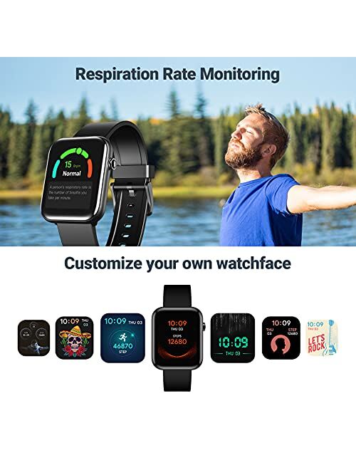 TicWatch GTH smartwatch 24H Skin Temperature Measurement Blood Oxygen 24H Heart Rate Monitoring Sleep Tracking 5ATM Water Resistant Rating Stress Tracking 10 Days Battery