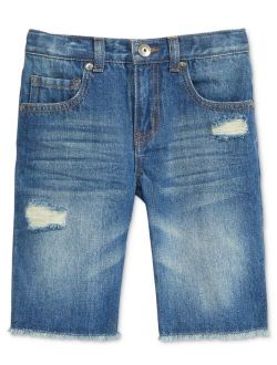 Little Boys Frayed Hem Denim Shorts