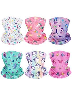 CIKIShield 6Pcs Children Adjustable Neck Gaiter Bandanas Kids Face Mask Scarf Balaclavas Wind UV Protection …