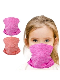 Kids Face Cover Neck Gaiter for Cycling Hiking Fishing Sport Outdoor, Washable and Reusable