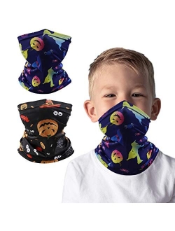 Kids Face Cover Neck Gaiter for Cycling Hiking Fishing Sport Outdoor, Washable and Reusable