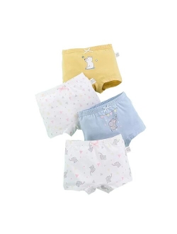 Infant Baby Girls Underwear Panties Kids Boyshort Briefs Soft 100% Cotton Boxer Toddler Undies 3-11 Years(Pack of 4/12)