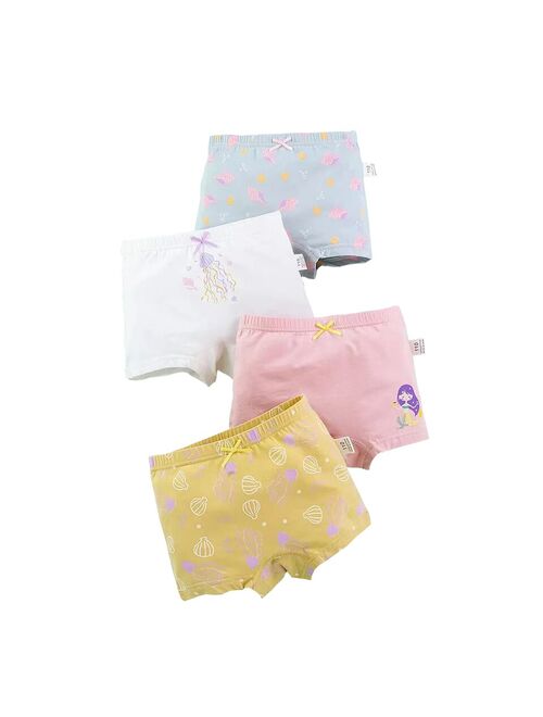 Infant Baby Girls Underwear Panties Kids Boyshort Briefs Soft 100% Cotton Boxer Toddler Undies 3-11 Years(Pack of 4/12)