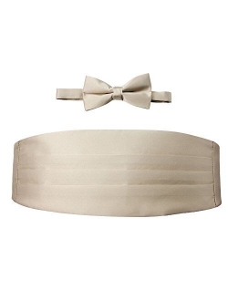 Men's Cummerbund and Bow Tie Set