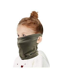 HAO HONG Cooling Kids Face Scarf Cover-Dust Bandana Neck Gaiter Ear Loops Multifunction Headband Balaclava Outdoors Dustproof Lightweight