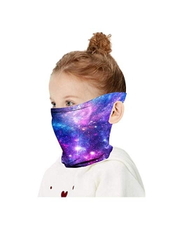 HAO HONG Cooling Kids Face Scarf Cover-Dust Bandana Neck Gaiter Ear Loops Multifunction Headband Balaclava Outdoors Dustproof Lightweight