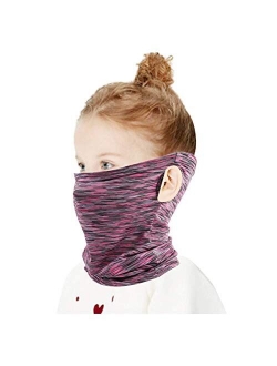 HAO HONG Cooling Kids Face Scarf Cover-Dust Bandana Neck Gaiter Ear Loops Multifunction Headband Balaclava Outdoors Dustproof Lightweight