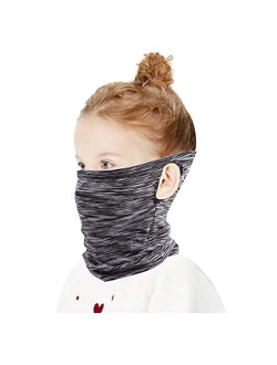 HAO HONG Cooling Kids Face Scarf Cover-Dust Bandana Neck Gaiter Ear Loops Multifunction Headband Balaclava Outdoors Dustproof Lightweight