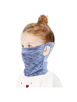 HAO HONG Cooling Kids Face Scarf Cover-Dust Bandana Neck Gaiter Ear Loops Multifunction Headband Balaclava Outdoors Dustproof Lightweight