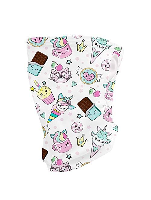 HAO HONG Cooling Kids Face Scarf Cover-Dust Bandana Neck Gaiter Ear Loops Multifunction Headband Balaclava Outdoors Dustproof Lightweight