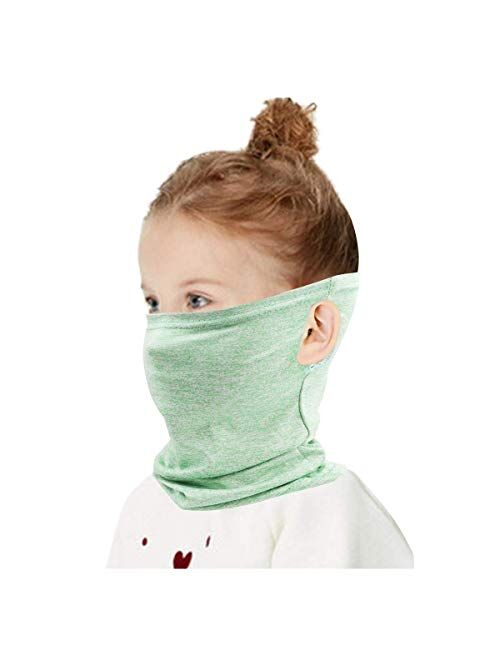 HAO HONG Cooling Kids Face Scarf Cover-Dust Bandana Neck Gaiter Ear Loops Multifunction Headband Balaclava Outdoors Dustproof Lightweight