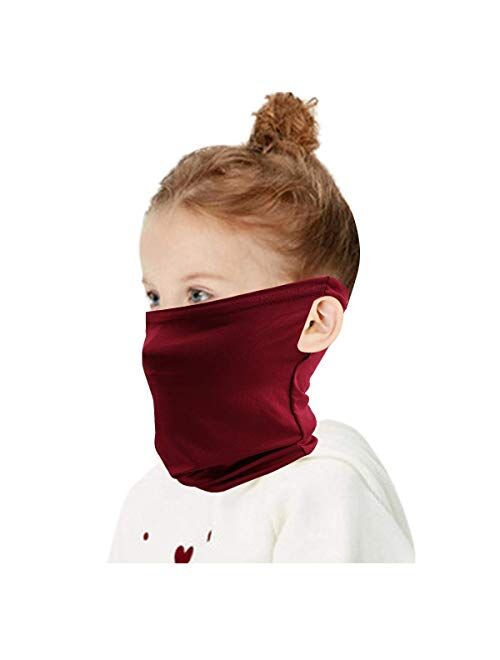 HAO HONG Cooling Kids Face Scarf Cover-Dust Bandana Neck Gaiter Ear Loops Multifunction Headband Balaclava Outdoors Dustproof Lightweight