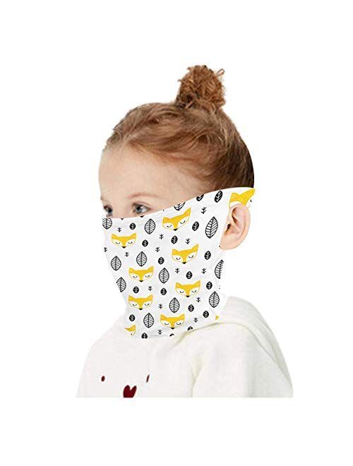 HAO HONG Cooling Kids Face Scarf Cover-Dust Bandana Neck Gaiter Ear Loops Multifunction Headband Balaclava Outdoors Dustproof Lightweight