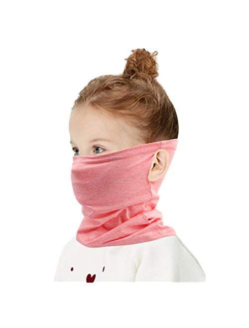 HAO HONG Cooling Kids Face Scarf Cover-Dust Bandana Neck Gaiter Ear Loops Multifunction Headband Balaclava Outdoors Dustproof Lightweight