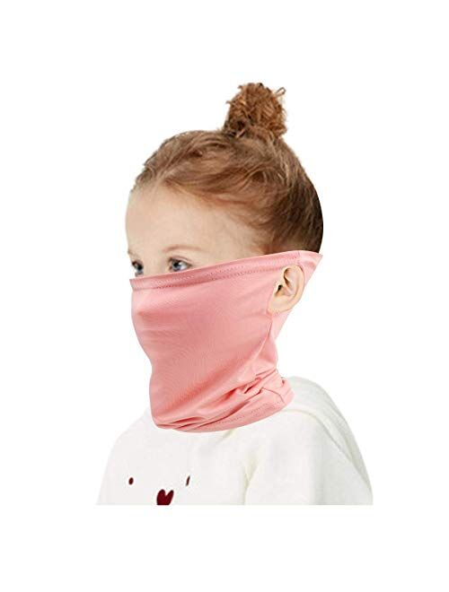 HAO HONG Cooling Kids Face Scarf Cover-Dust Bandana Neck Gaiter Ear Loops Multifunction Headband Balaclava Outdoors Dustproof Lightweight