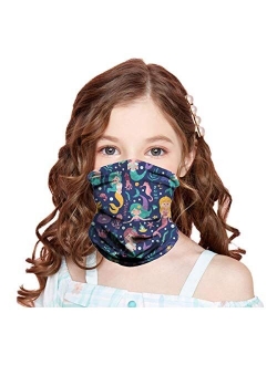 HAO HONG 1 PC Cooling Kids Face Scarf Mask-Dust Bandana Neck Gaiter Multifunction Headband Boy Girl Balaclava Outdoors Dustproof Lightweight
