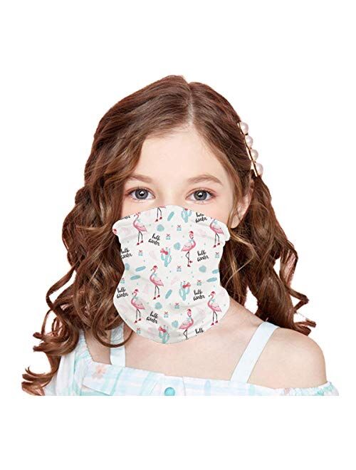 HAO HONG 1 PC Cooling Kids Face Scarf Mask-Dust Bandana Neck Gaiter Multifunction Headband Boy Girl Balaclava Outdoors Dustproof Lightweight