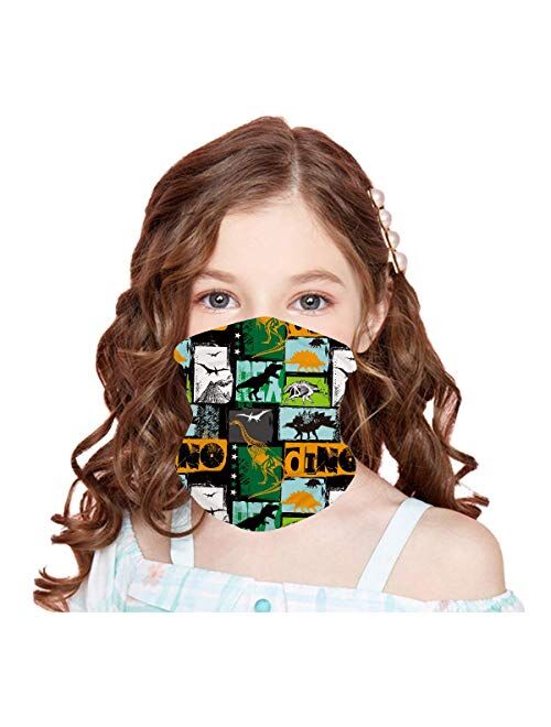 HAO HONG 1 PC Cooling Kids Face Scarf Mask-Dust Bandana Neck Gaiter Multifunction Headband Boy Girl Balaclava Outdoors Dustproof Lightweight