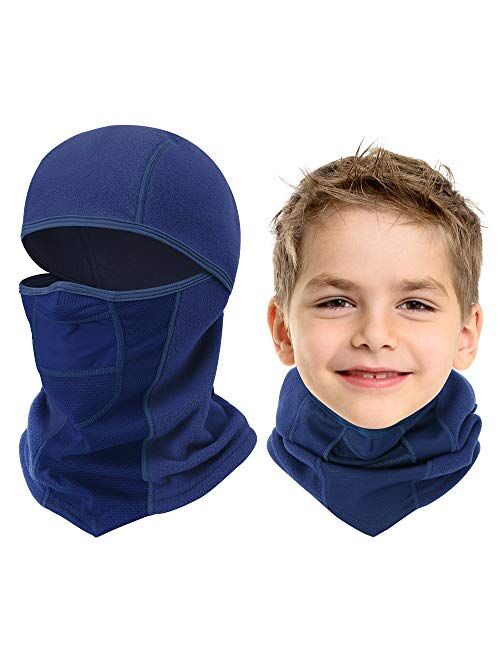 Breathable Kids Balaclava Ski Mask, Waterproof Face Mask for Boys Girls Youth