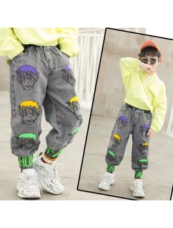 spring autumn Boys Jeans Baby Clothes Classic Pants Children Denim Clothing Boy Casual Bowboy Long Trousers 3-14Y