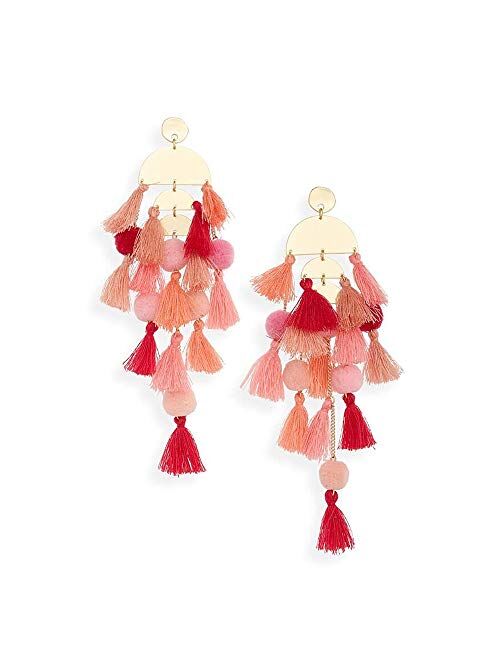 Long Tassel Earrings Statement Fringe Drop Bohemian Earrings Big Dangle for Women Fashion