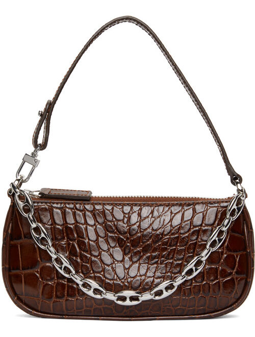 Brown Croc Mini Rachel Bag