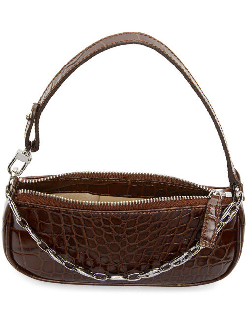 Brown Croc Mini Rachel Bag