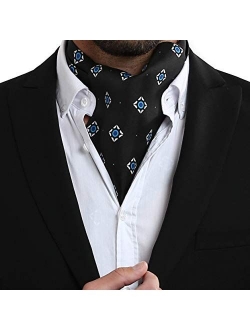 NV HOLDERS: Men's Premium 100% Silk Cravat Ascot Tie