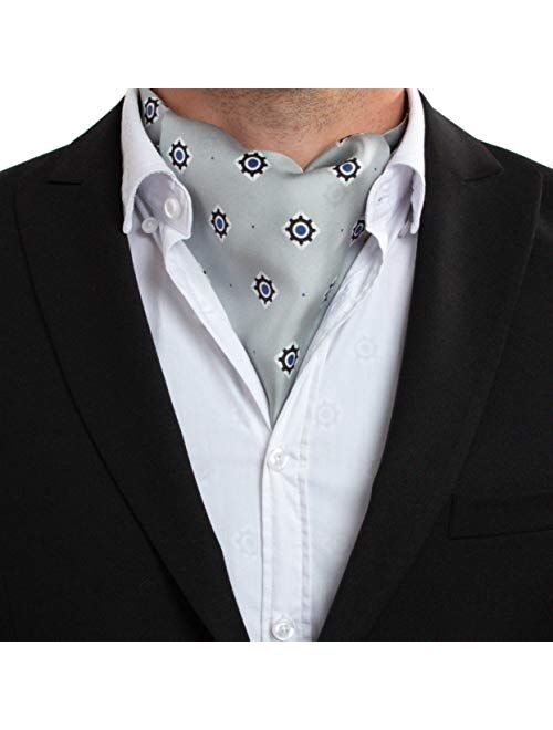 NV HOLDERS: Men's Premium 100% Silk Cravat Ascot Tie