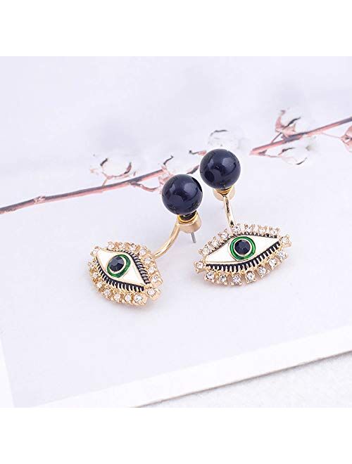 Eye Earrings for Women - Evil Eye Earrings，Gift for Birthday, Thanksgiving, Mother's Day, Casual or Daily Wear (Jacket gold)