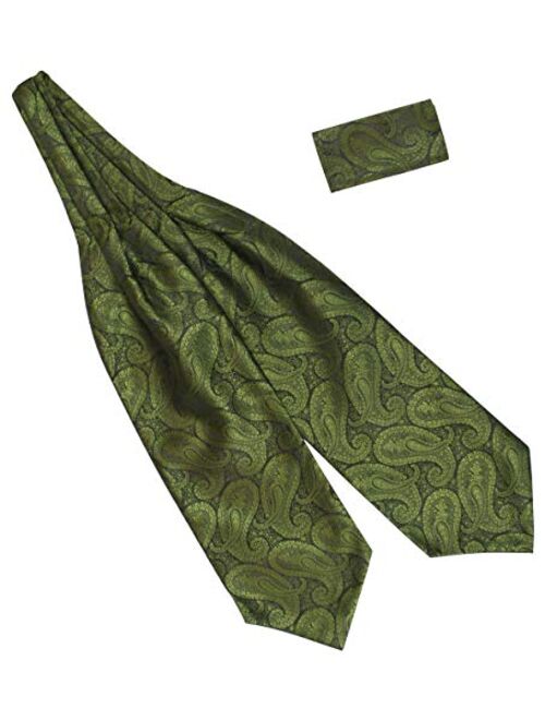 Historical Emporium Men's Satin Paisley Ascot