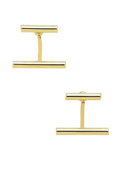 Parallel Bar Ear Jacket Earrings