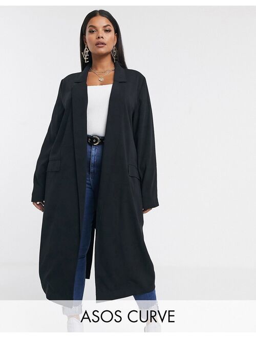 ASOS DESIGN Curve soft duster in black