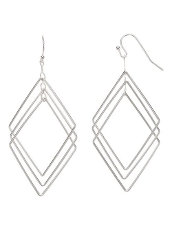 LC Lauren Conrad Geometric Nickel Free Drop Earrings