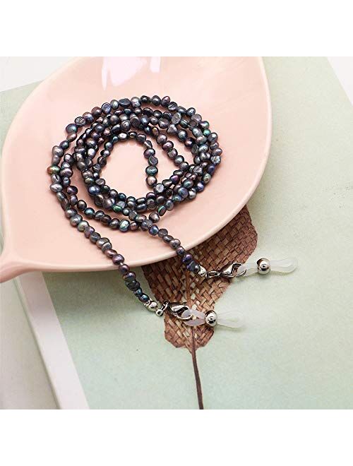 KAI Top Mask Lanyard Chain Face Mask Holder Chain Freshwater Pearl Eyeglasses Chain Sunglasses Chain for Women Girls Men